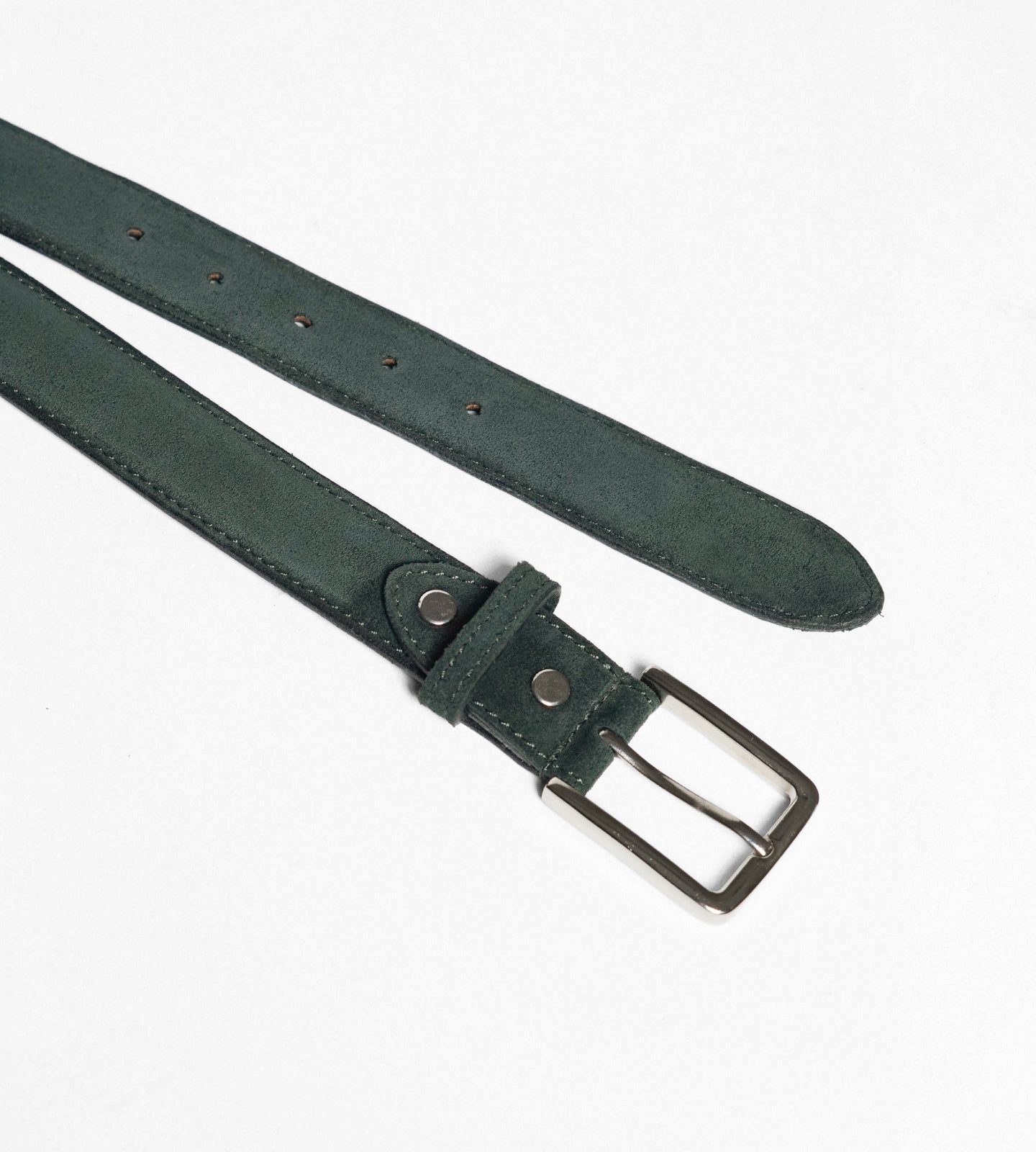 Handmade Olive Suede Leather Belt