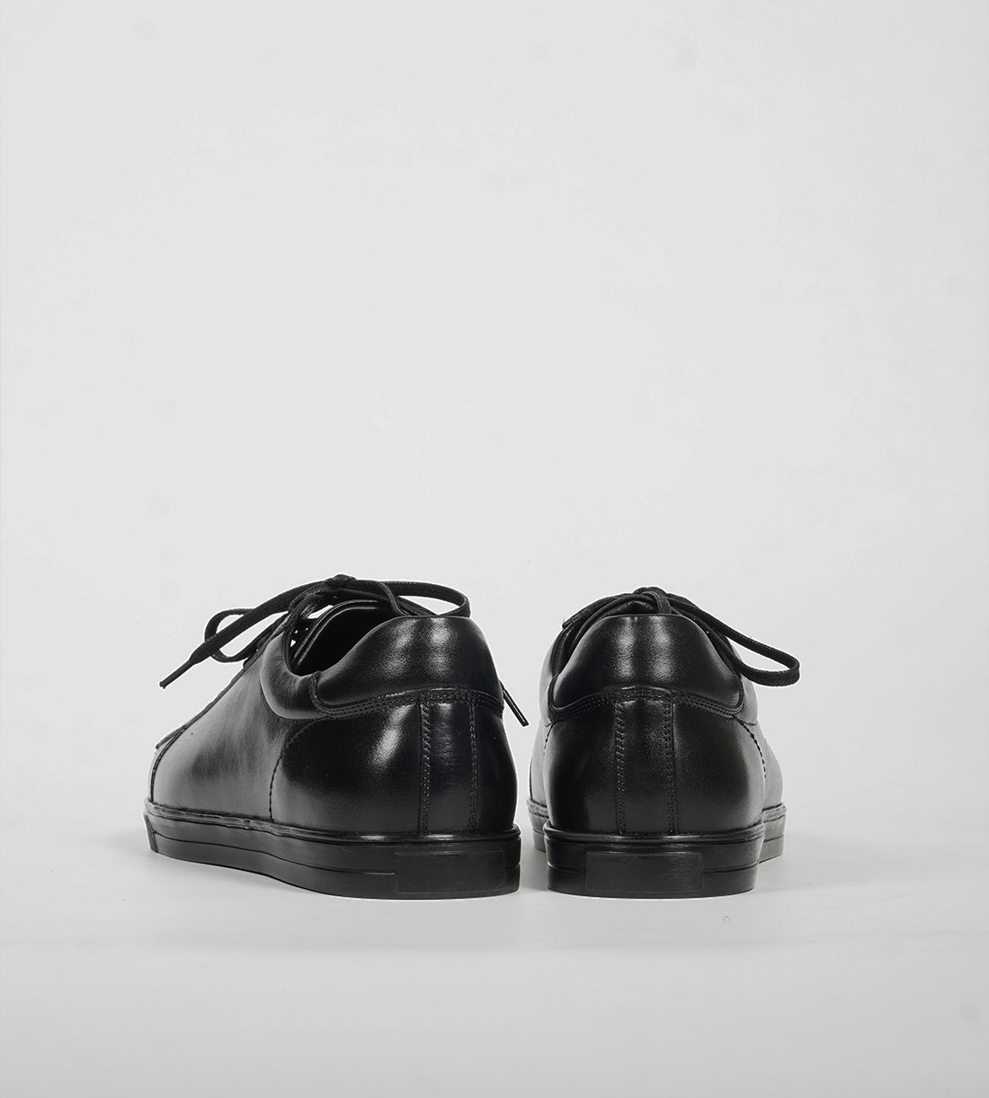 Handmade Classic Black Leather Sneaker