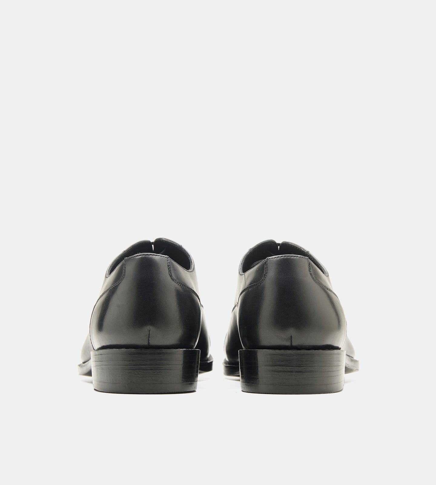 Goodyear Welted Chisel Toe Black Captoe Oxfords