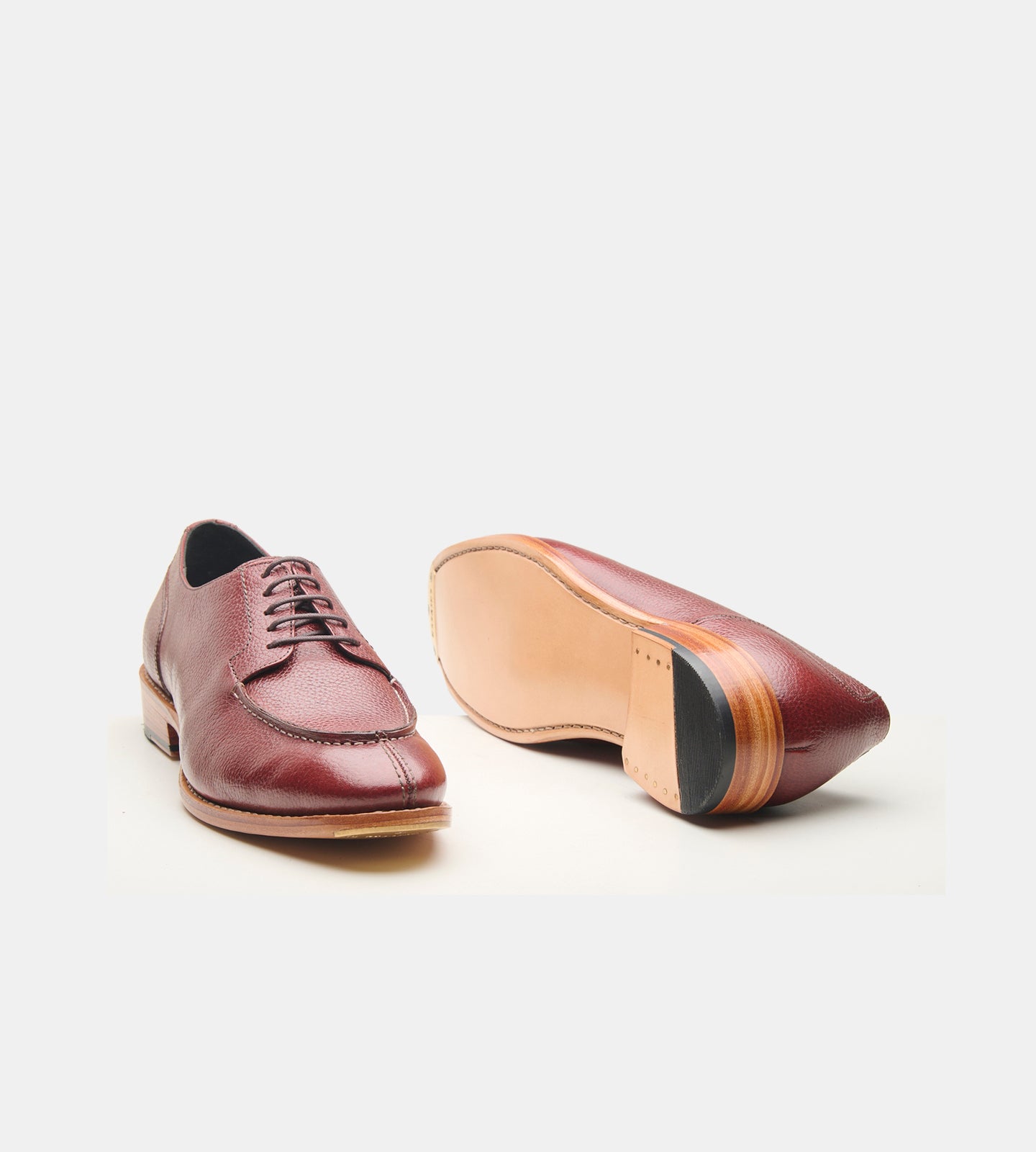 Goodyear Welted Burgundy Milled Split Toe Derby
