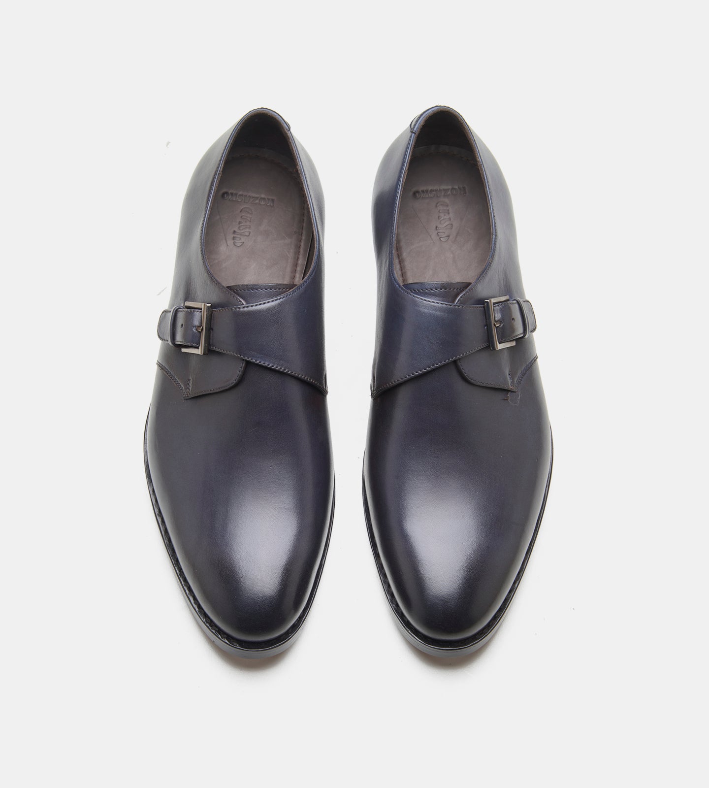 Goodyear Welted Navy Single Strap Monk Shoe