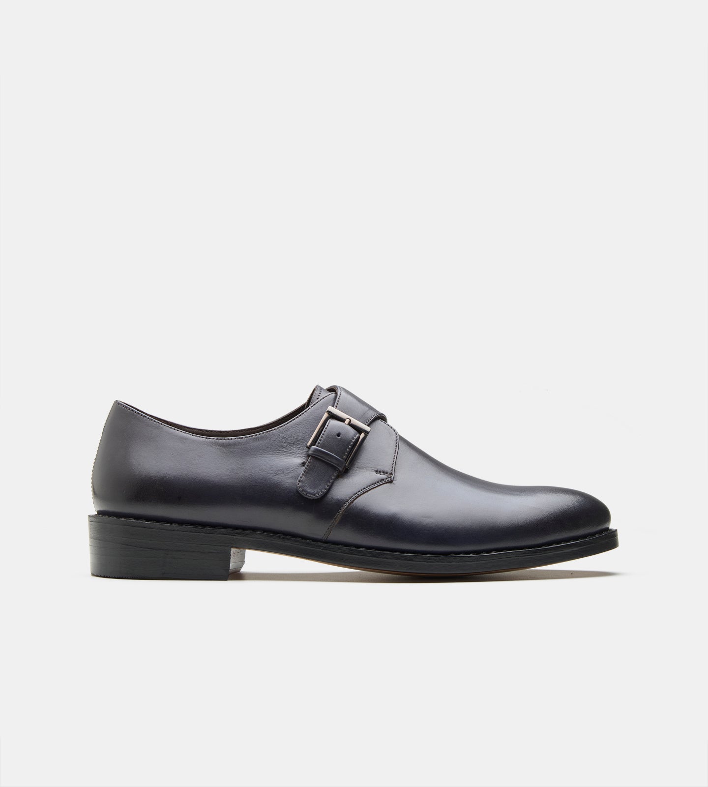 Goodyear Welted Navy Single Strap Monk Shoe