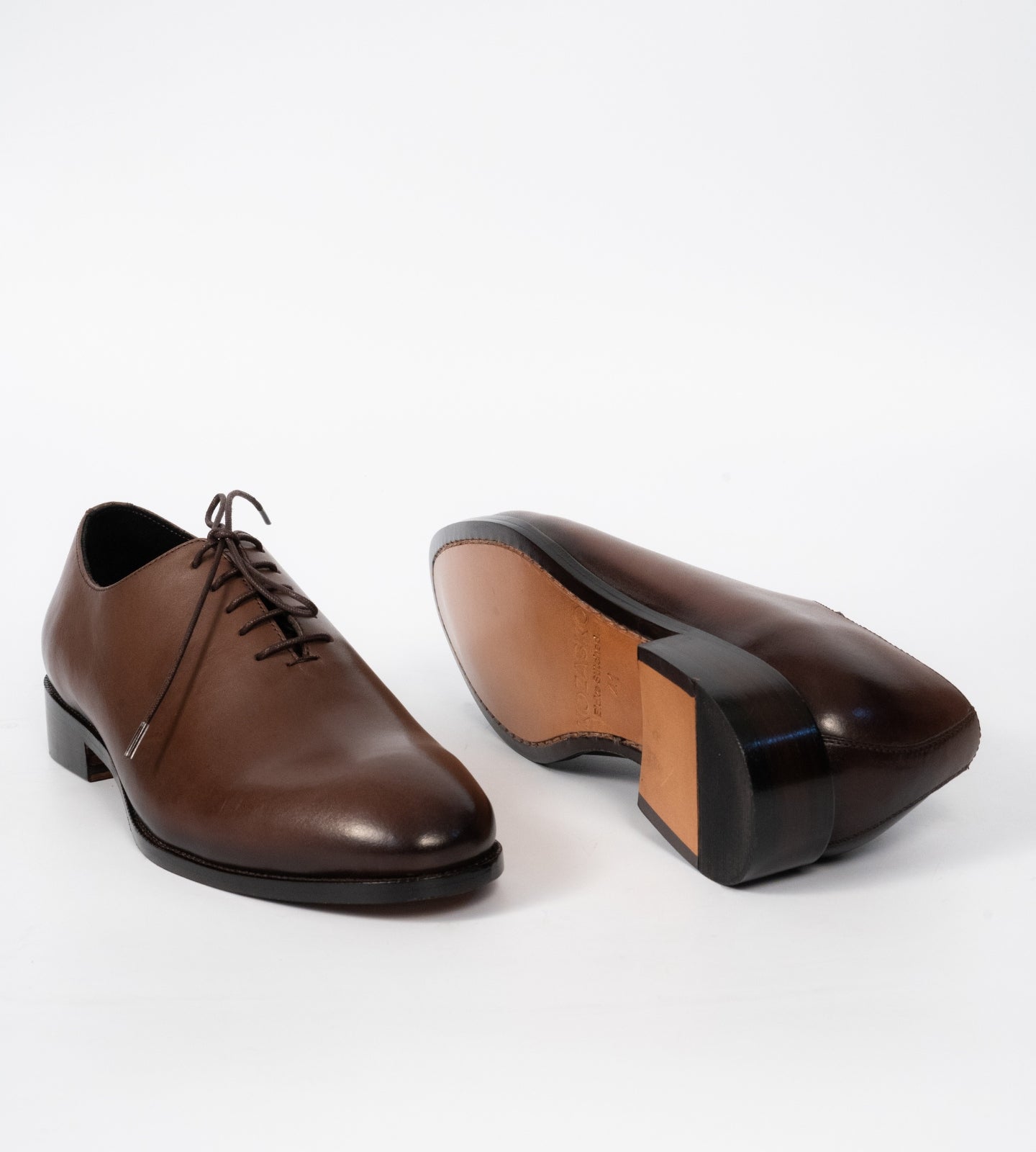Blake Stitched Brown Full Grain Wholecut Oxfords