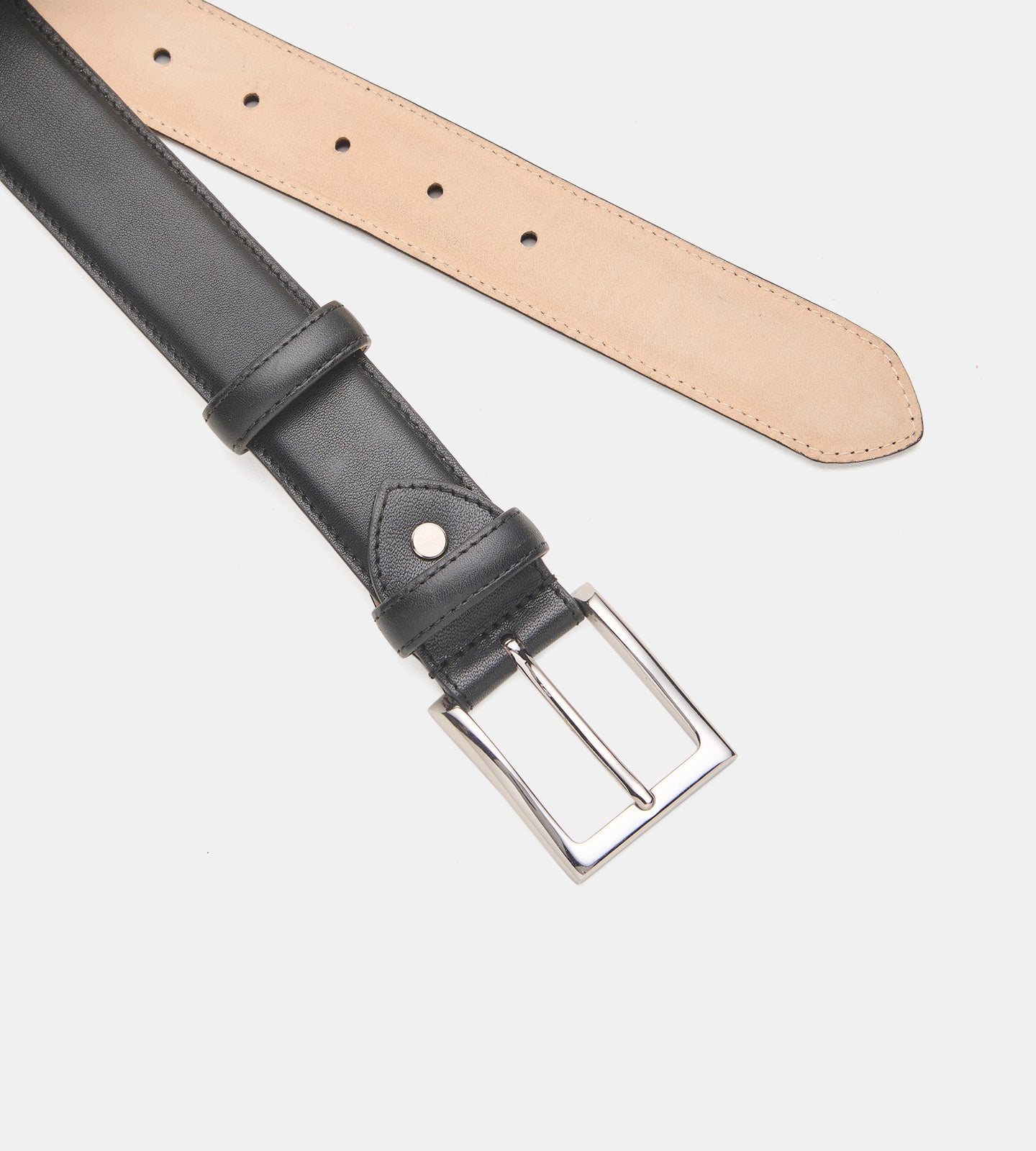 Italian Full Grain Black Leather Belt