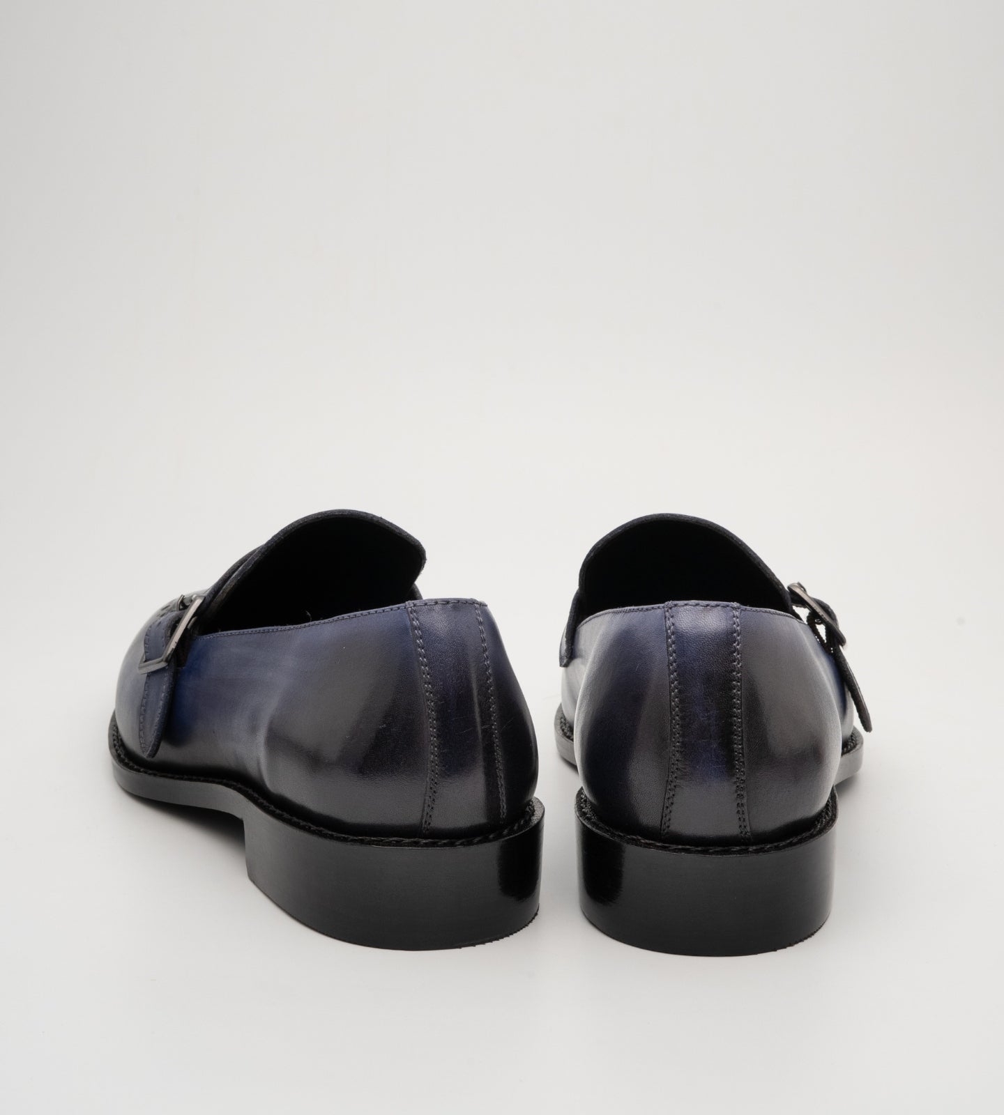 Goodyear Welted Handpainted Navy Strap Loafer