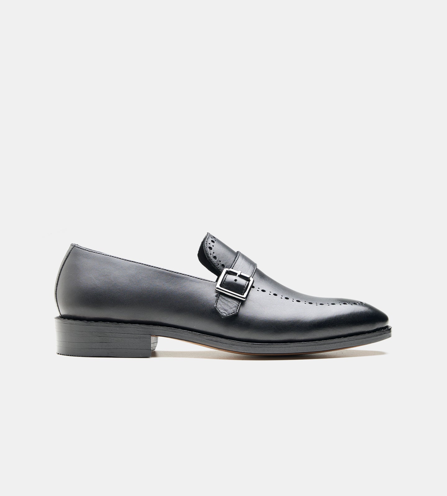 Goodyear Welted Black Strap Loafer