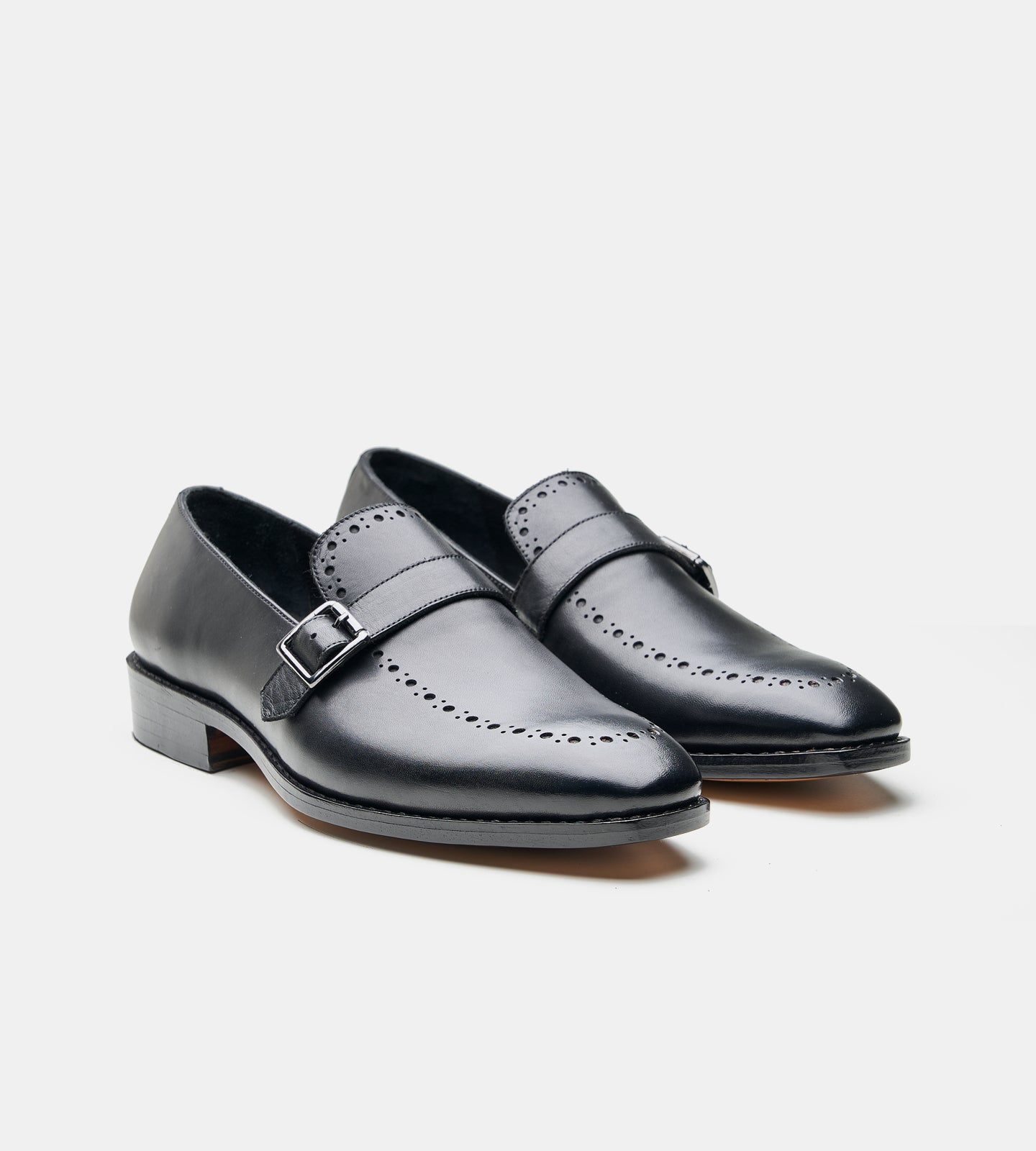Goodyear Welted Black Strap Loafer
