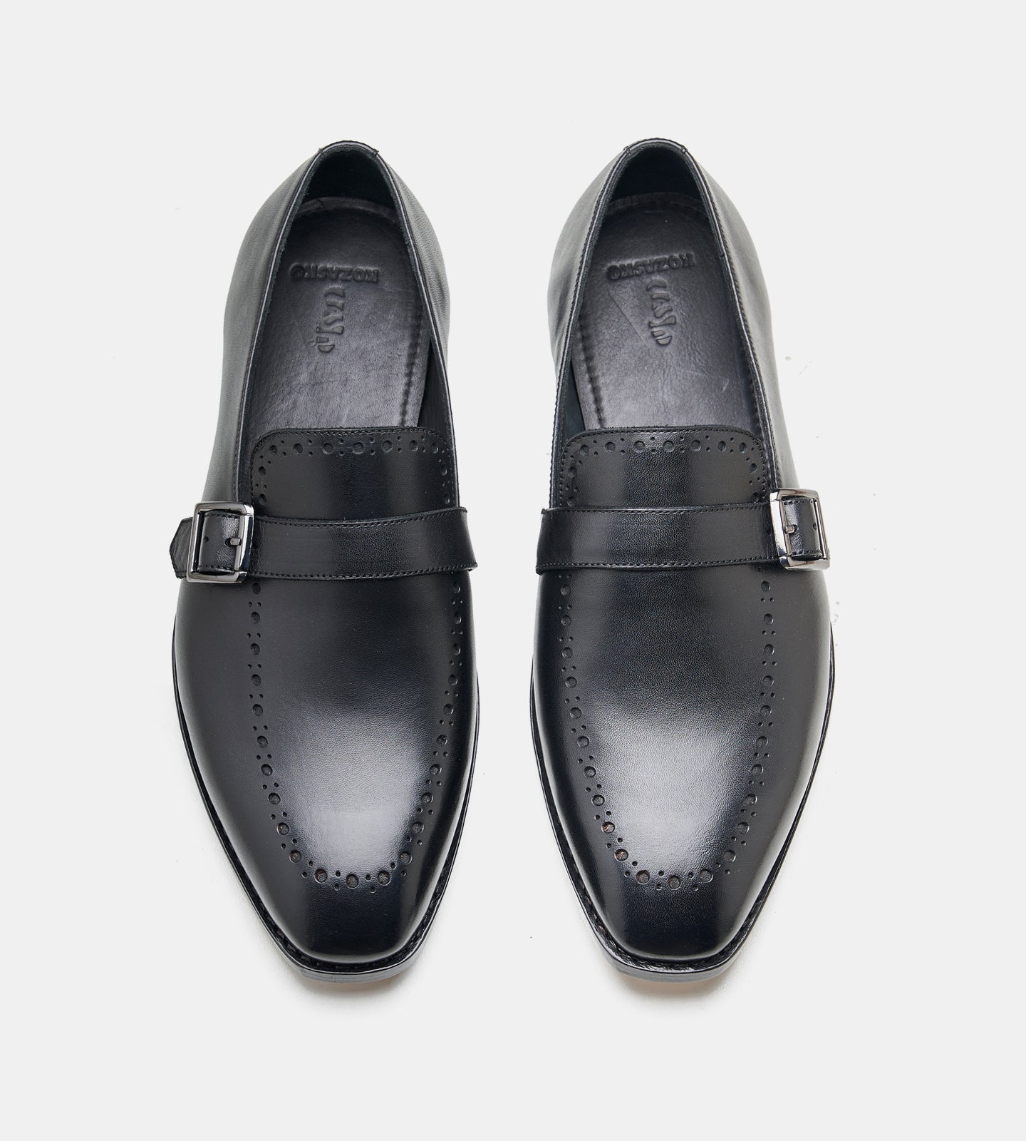 Goodyear Welted Black Strap Loafer