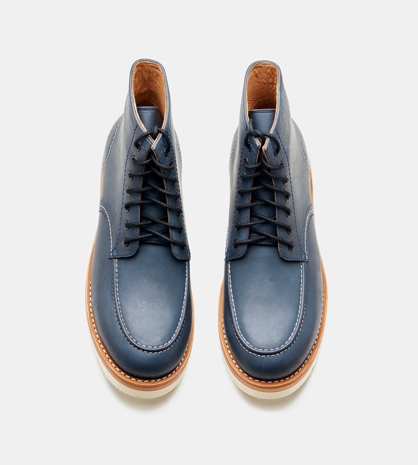 Handwelted Navy Moctoe Boot