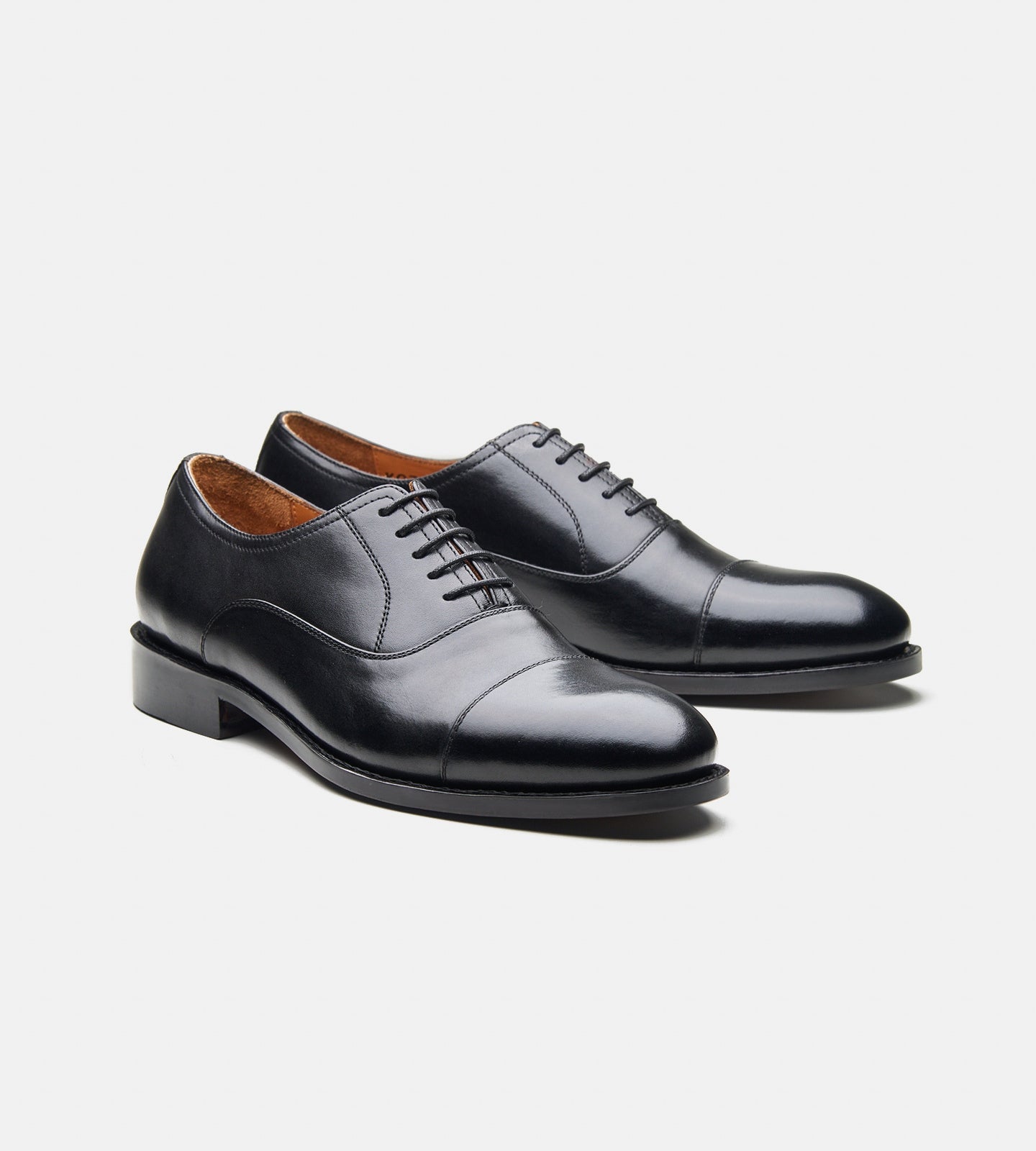 Classic Goodyear Welted Black Captoe Oxfords