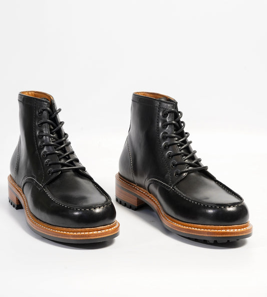 Goodyear Welted Black Full Grain Moctoe Boot