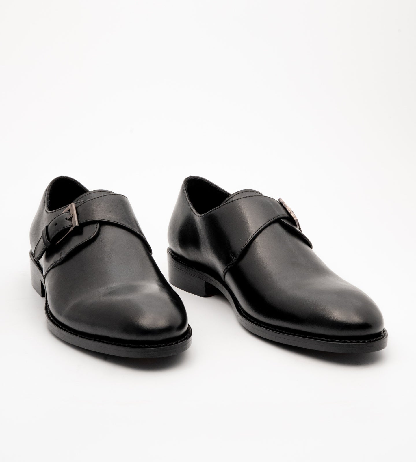 Goodyear Welted Single Strap Black Monks