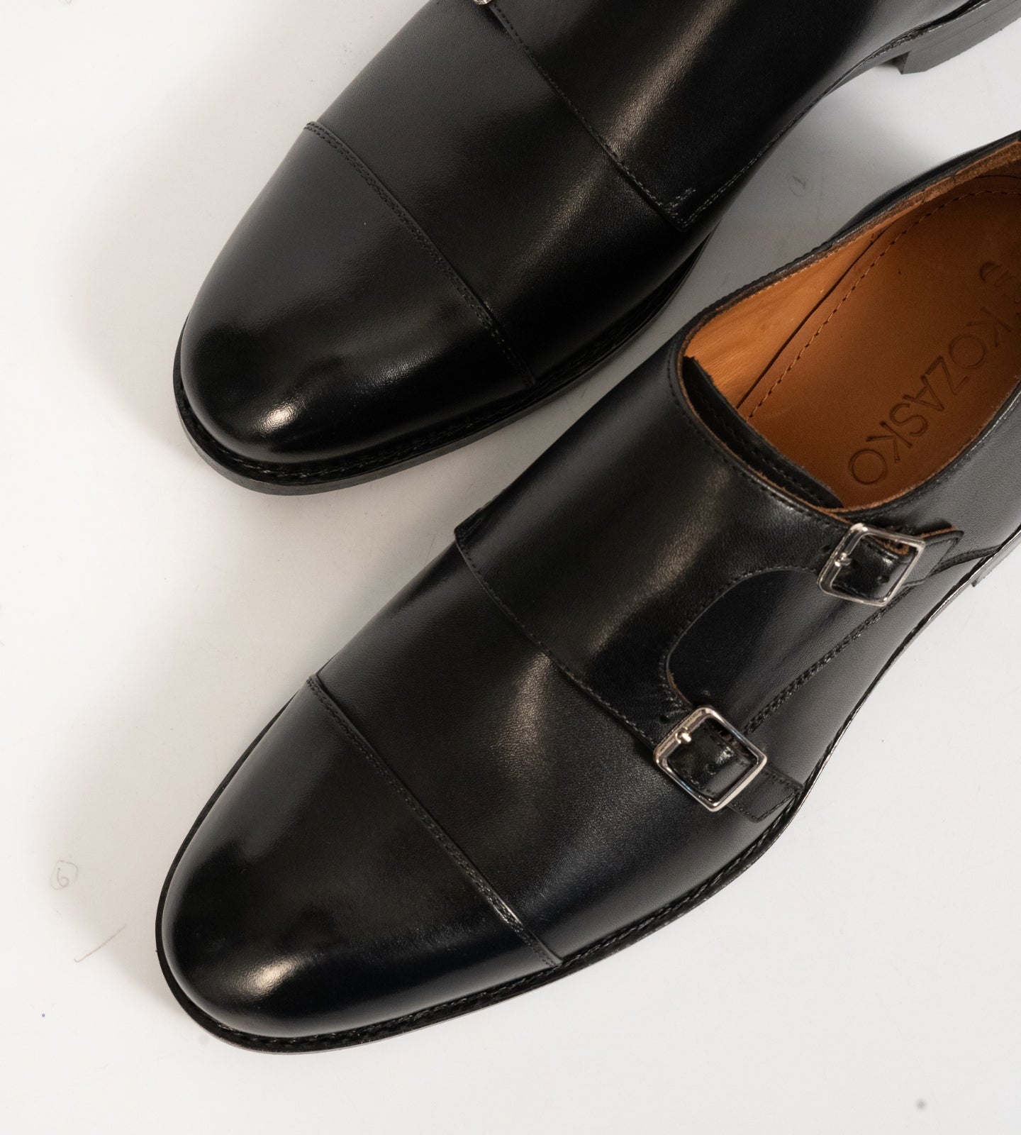 Goodyear Welted Black Double Monk Strap shoe