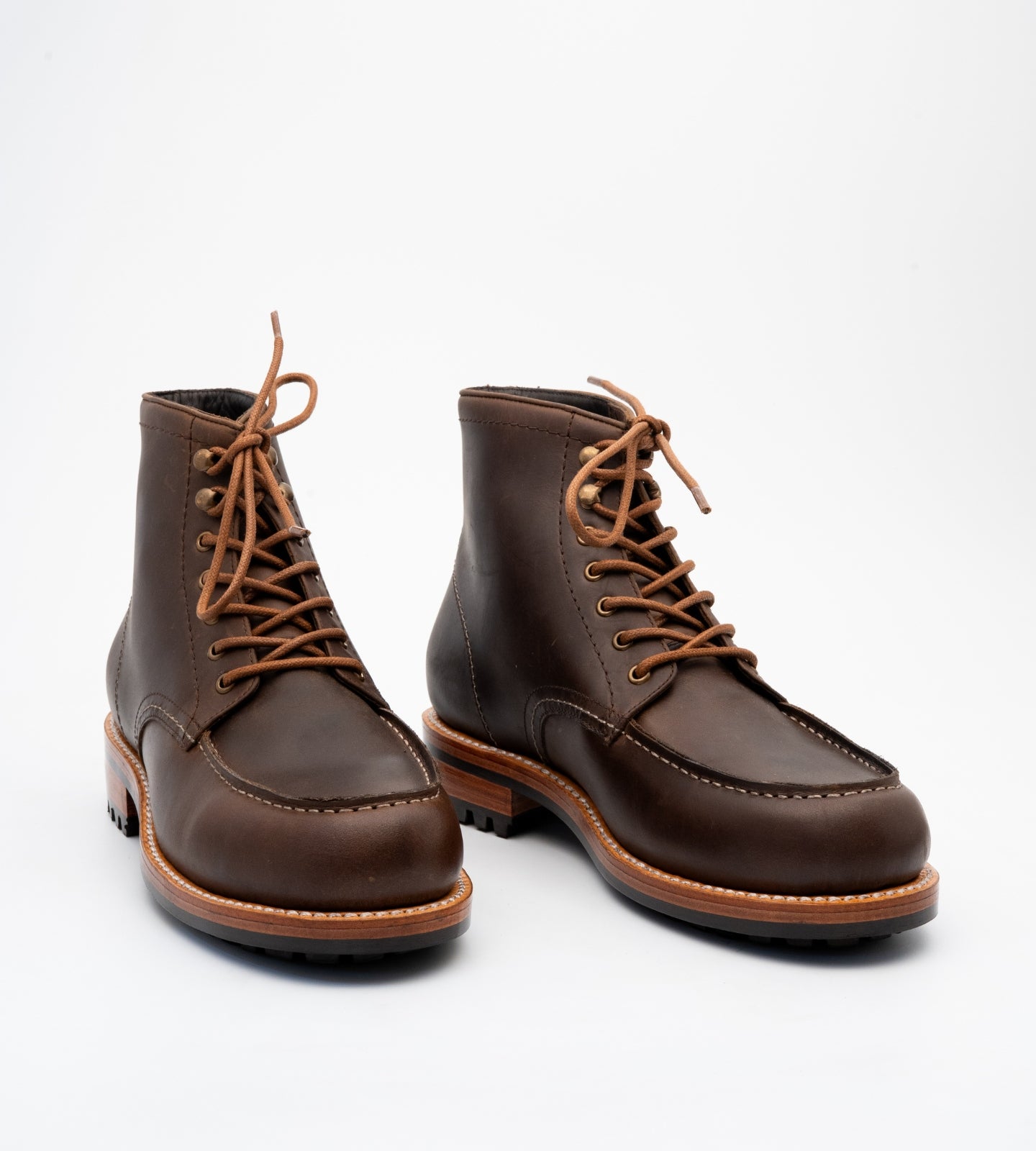 Goodyear Welted Brown Oiled Leather Moctoe Boot