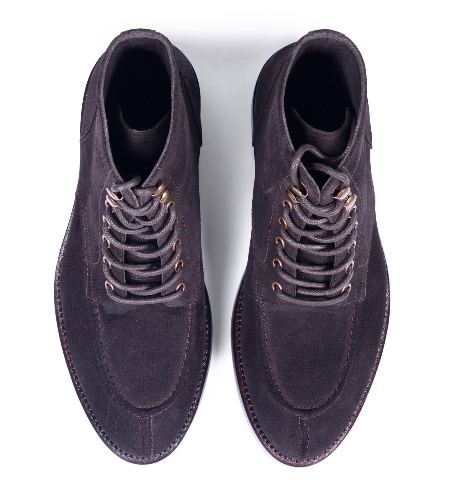 Hand Welted Classic Suede Split Toe Derby Boot