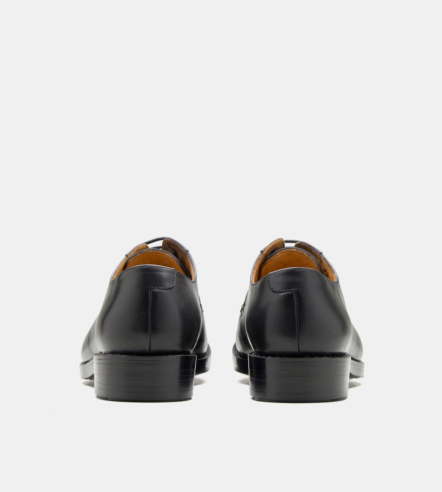 Classic Goodyear Welted Black Plain Toe Blucher