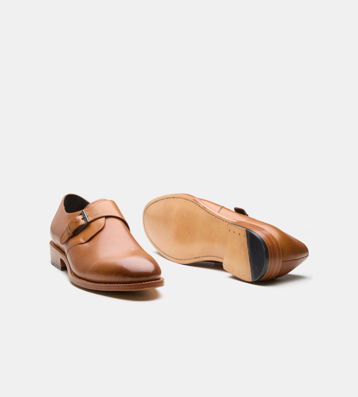 Goodyear Welted Tan Single Monks