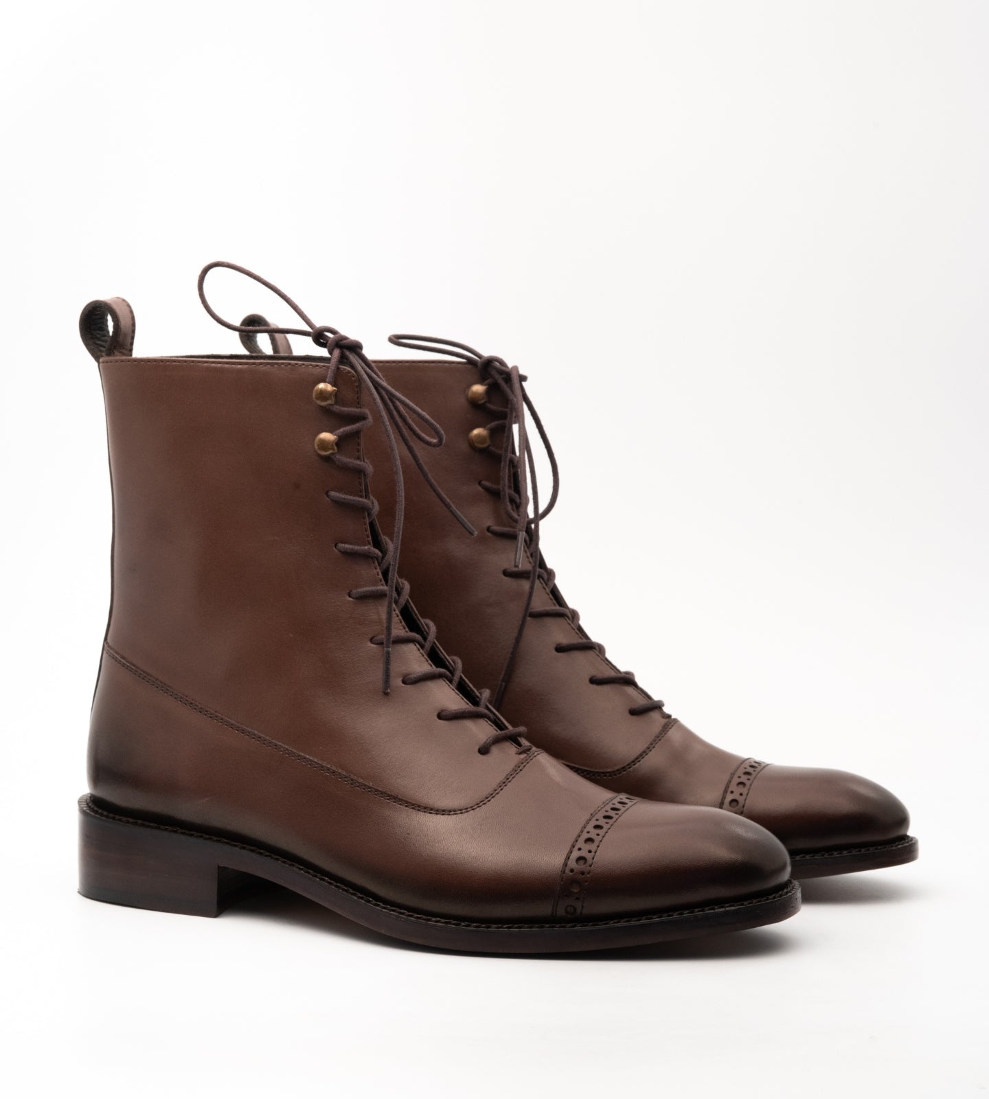 Hand-Welted Brown Balmoral Boot