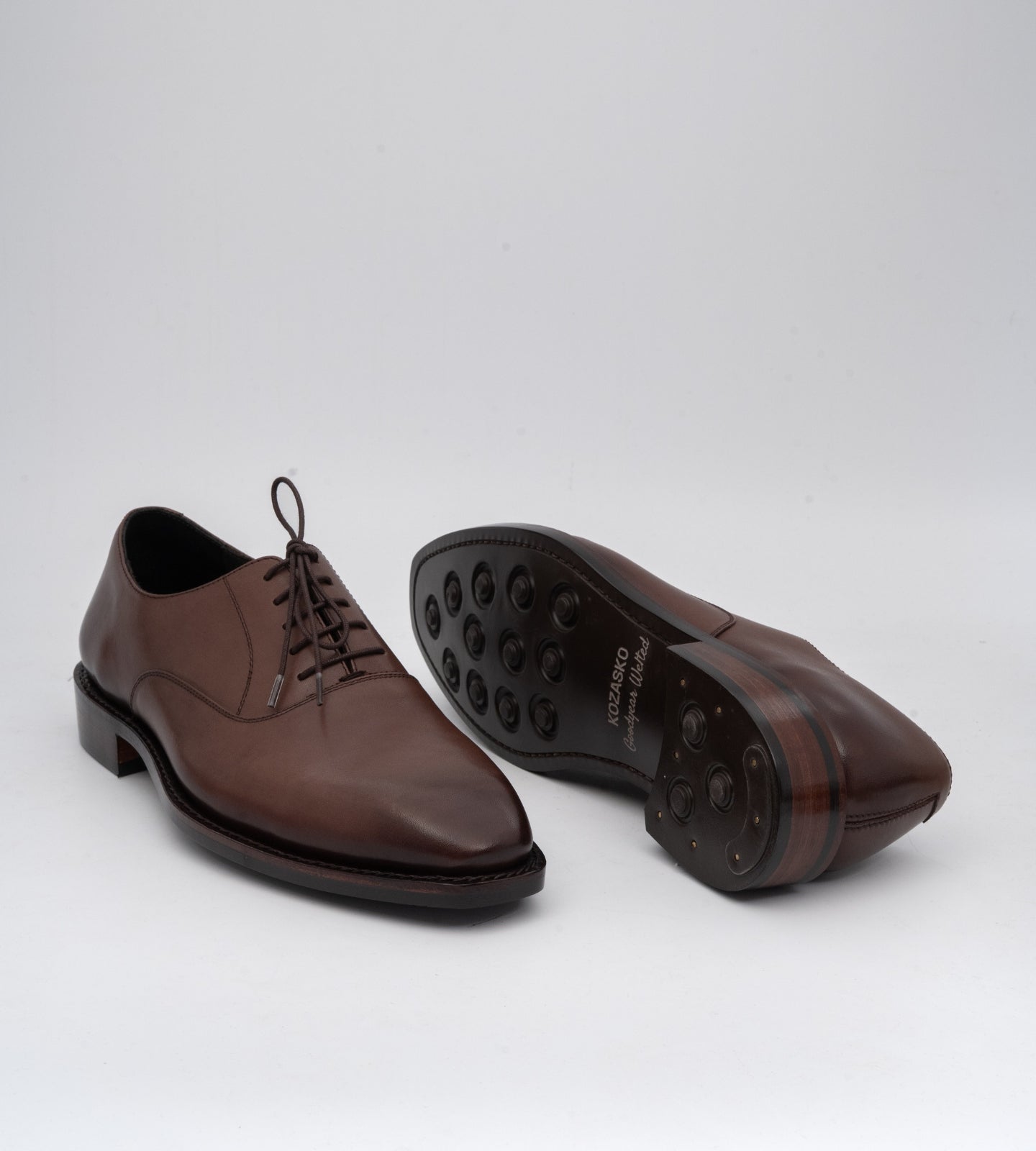 Goodyear Welted Brown Chisel Toe Oxfords