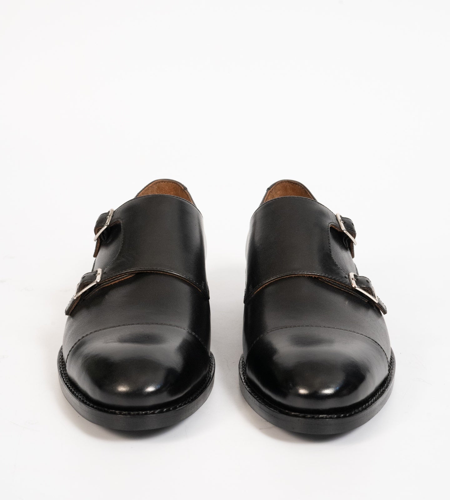 Goodyear Welted Black Double Monk Strap shoe