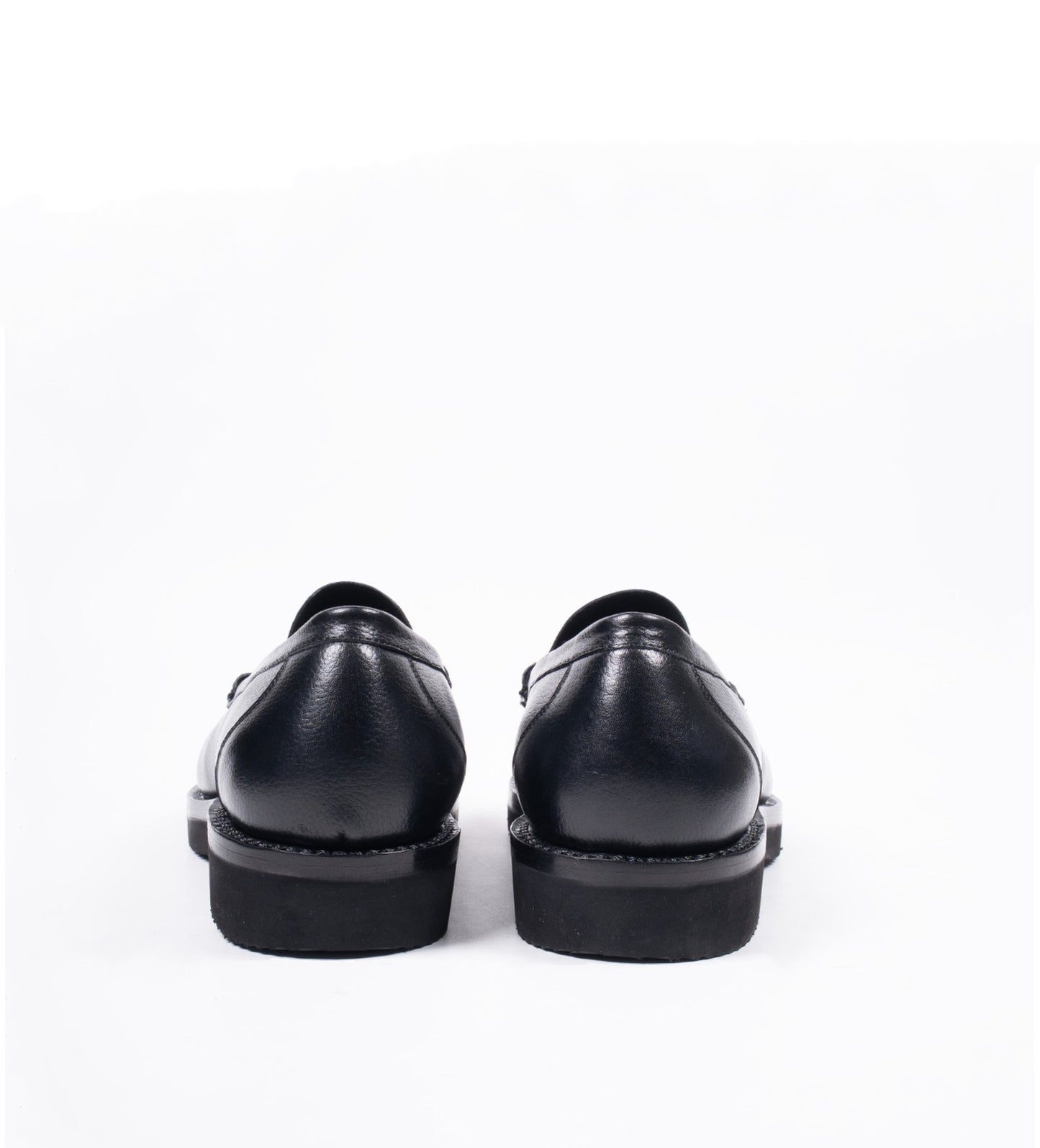 Handwelted Black Unlined Comfort Horsebit Slip-Ons