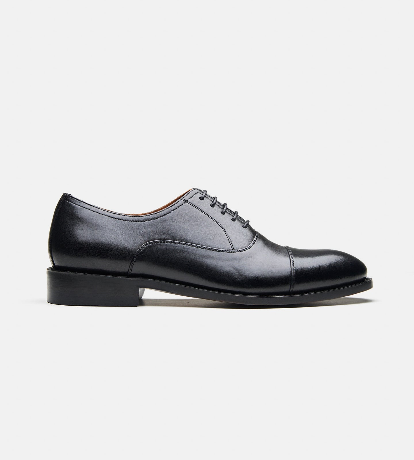 Classic Goodyear Welted Black Captoe Oxfords