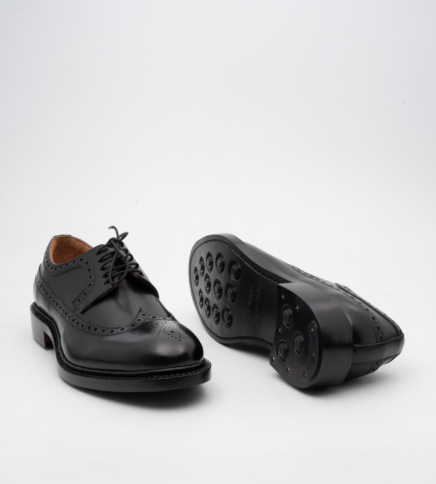 Goodyear Welted Classic Black Longwing Blucher Shoe