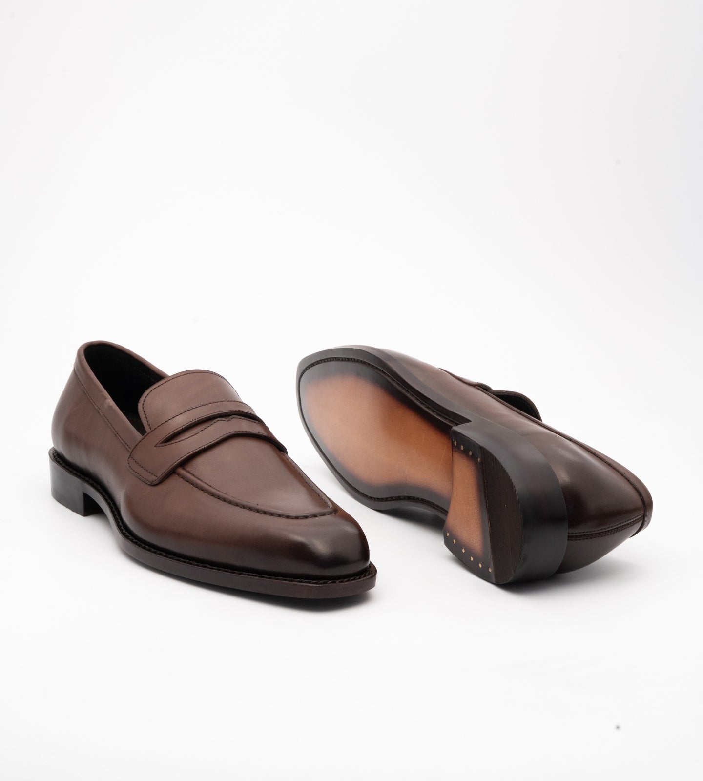 Goodyear Welted Chisel Toe Brown Penny Loafer