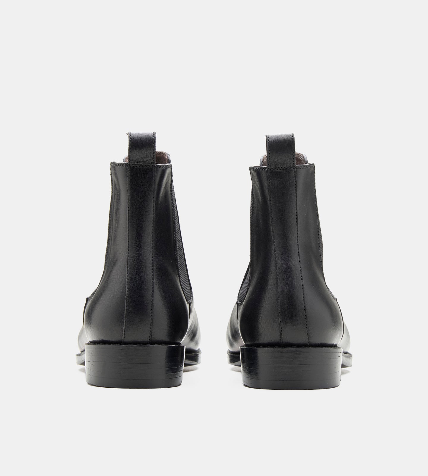 Hand Welted Classic Chisel Toe Black Chelsea Boots