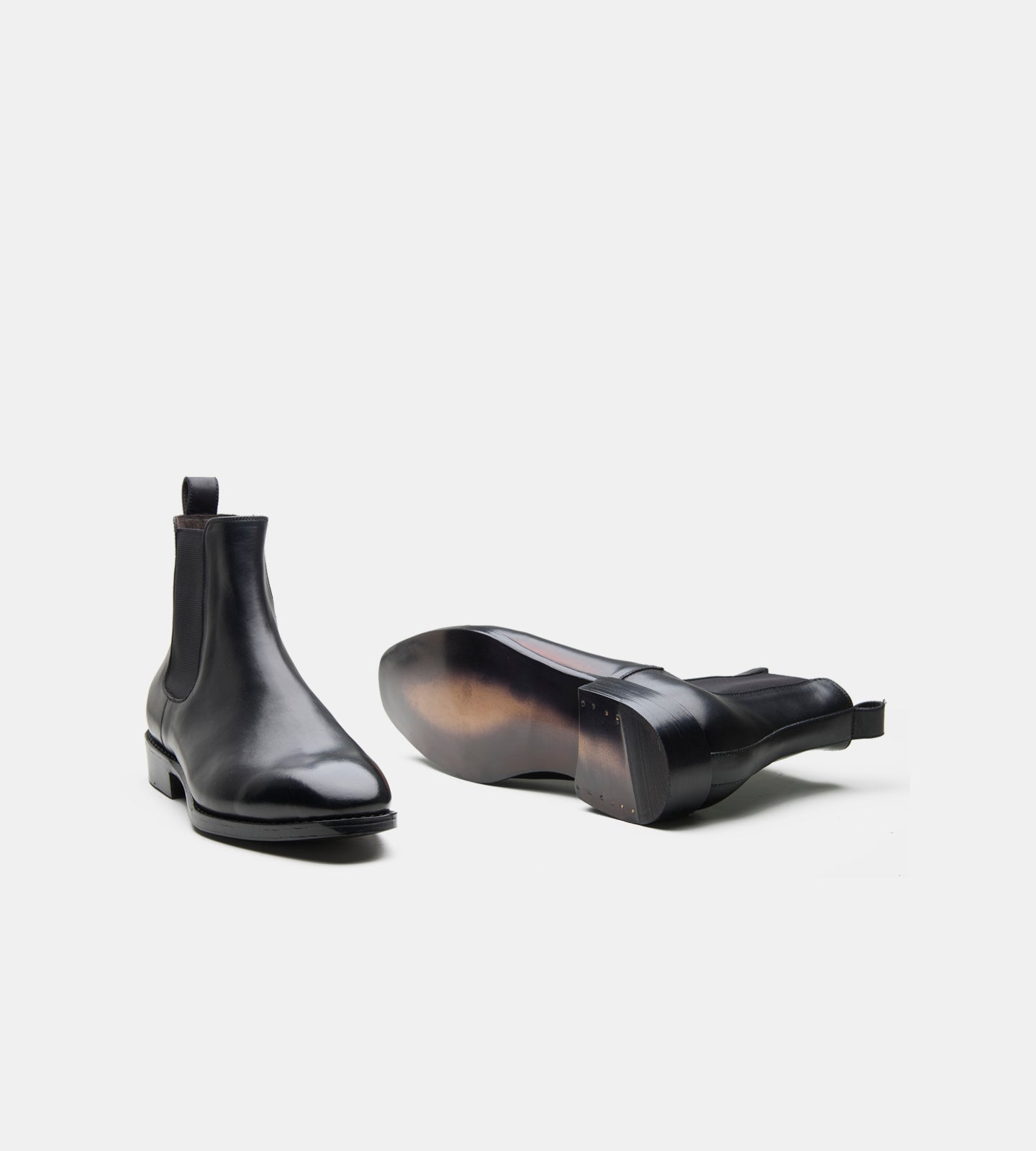 Goodyear Welted Classic Chisel Toe Black Chelsea Boots