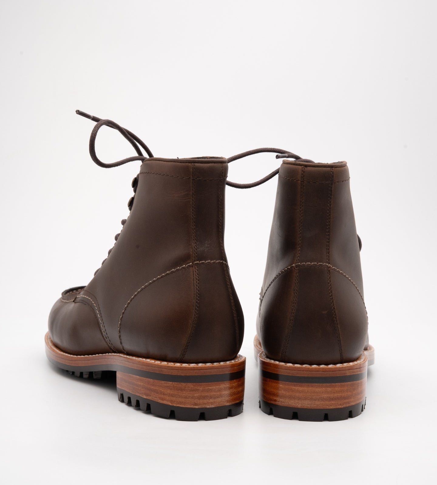 Goodyear Welted Brown Oiled Leather Moctoe Boot