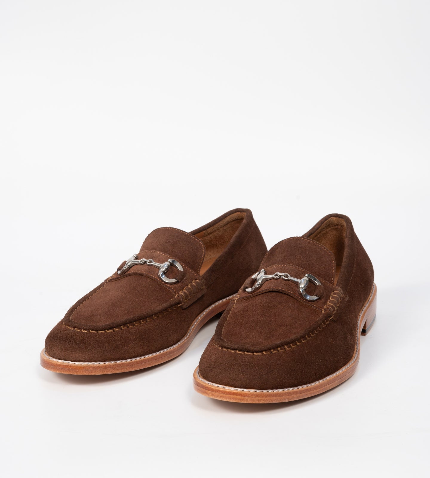 HandWelted Horsebit Suede Slip ons