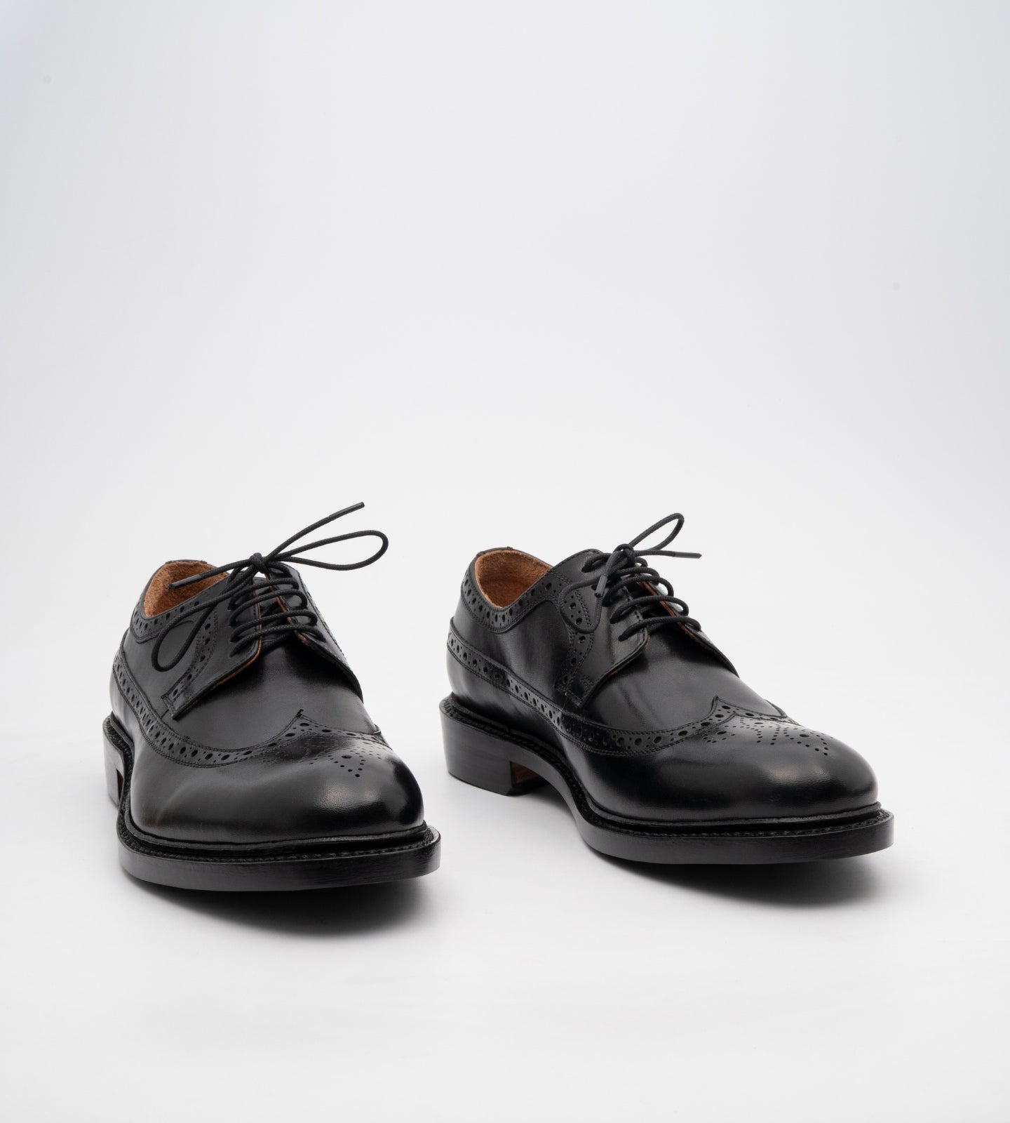 Goodyear Welted Classic Black Longwing Blucher Shoe