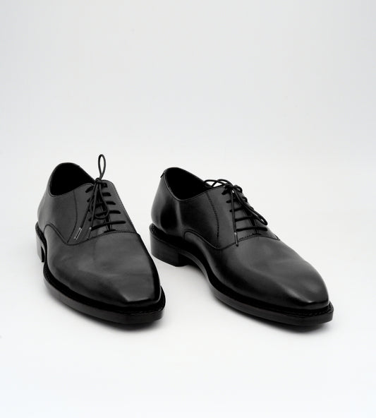 Goodyear Welted Black Chisel Toe Oxfords