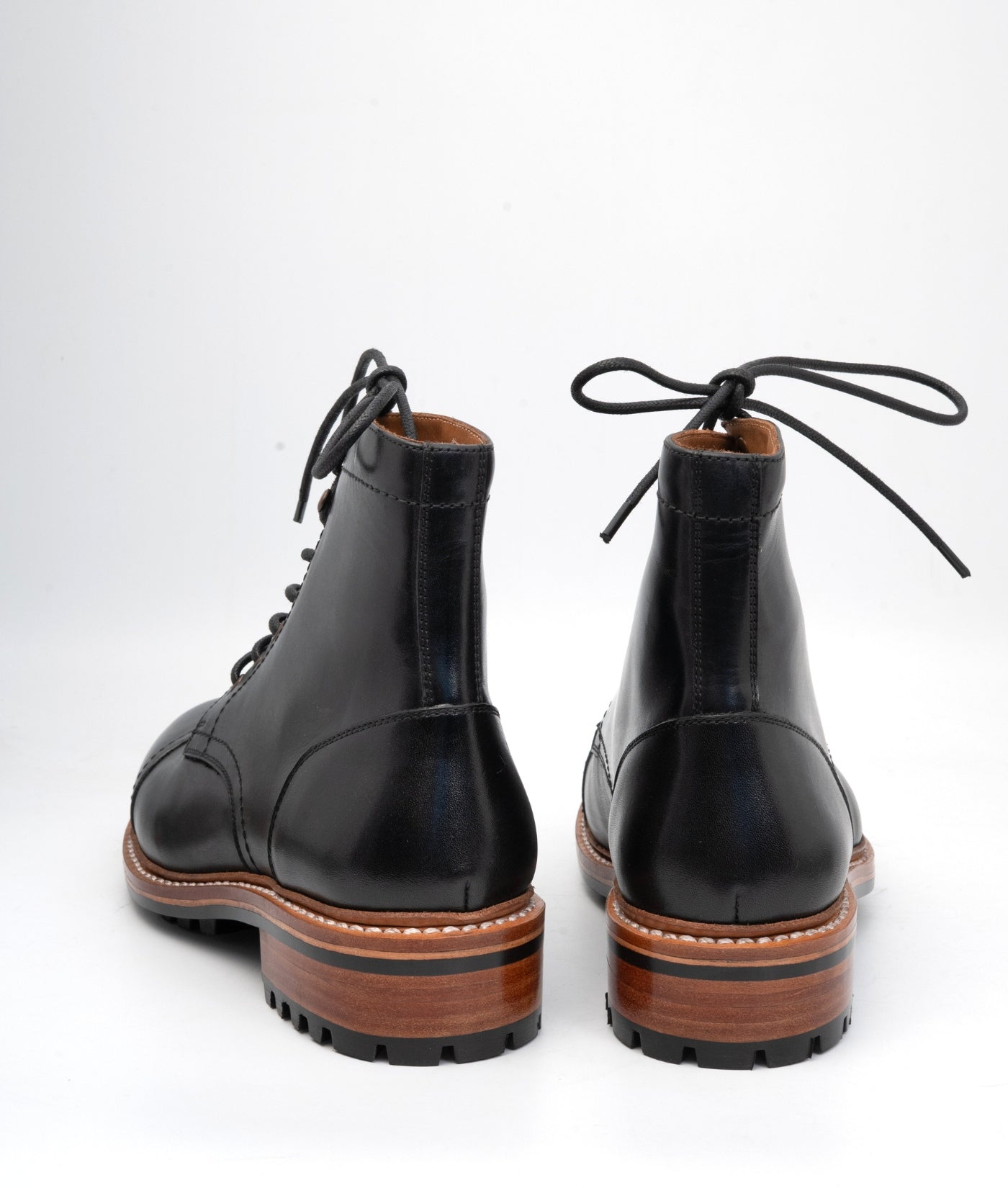 Hand Welted Classic Black Captoe Boot