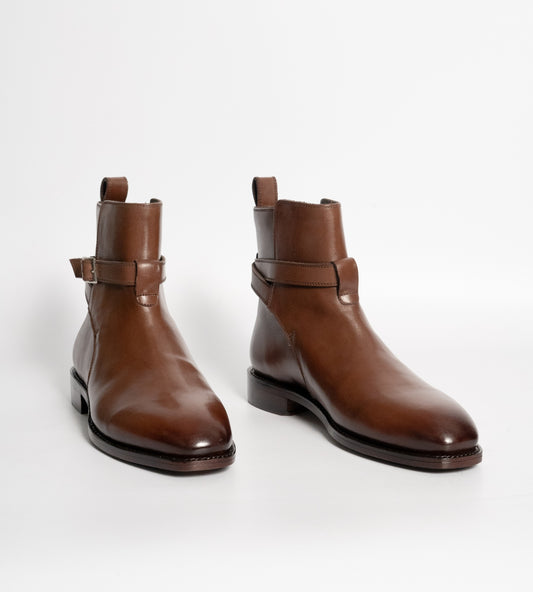 Goodyear Welted Chisel Toe Brown Full Grain Jodhpur Boot