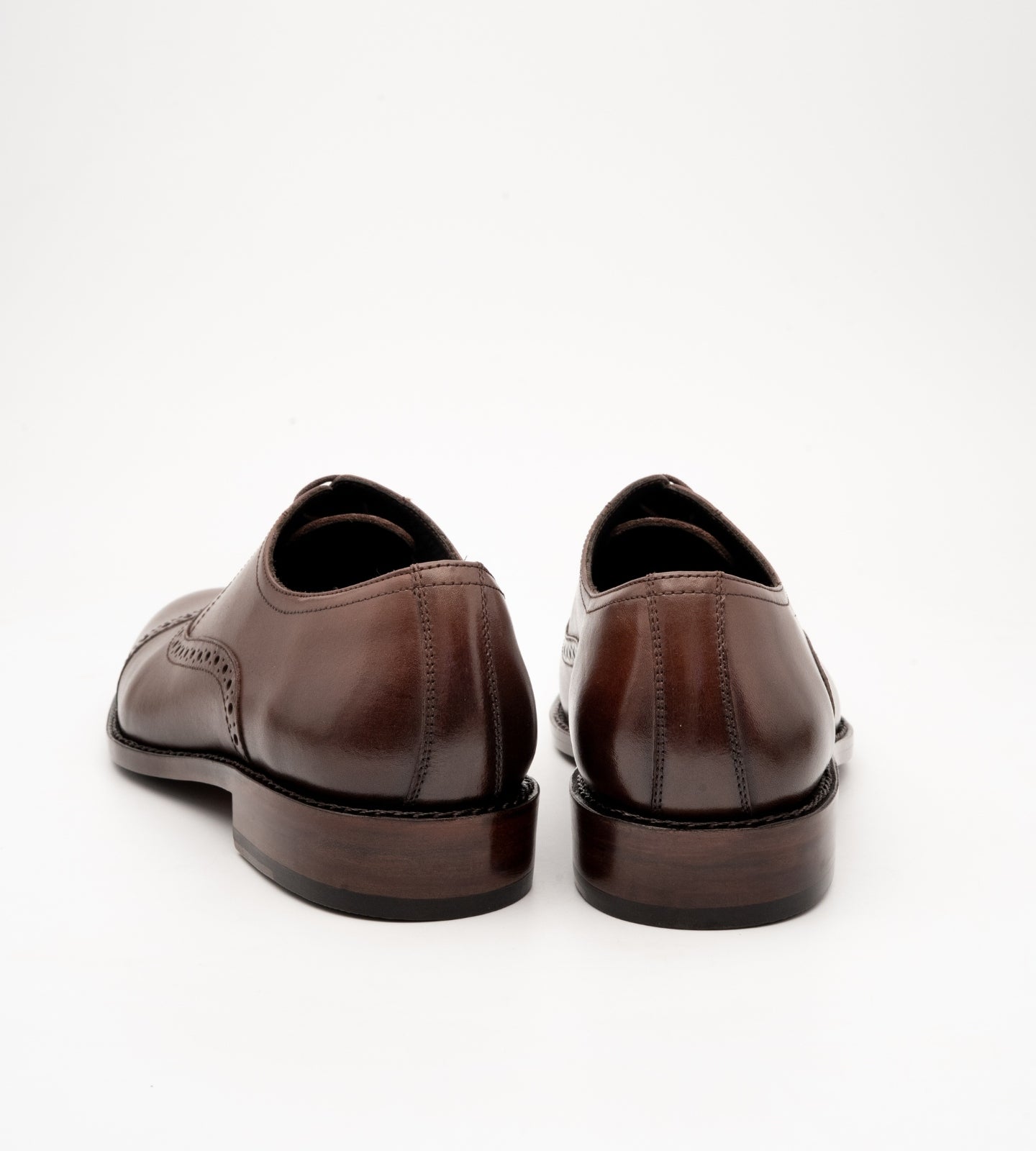 Goodyear Welted Semi Brogue Brown Captoe Oxfords