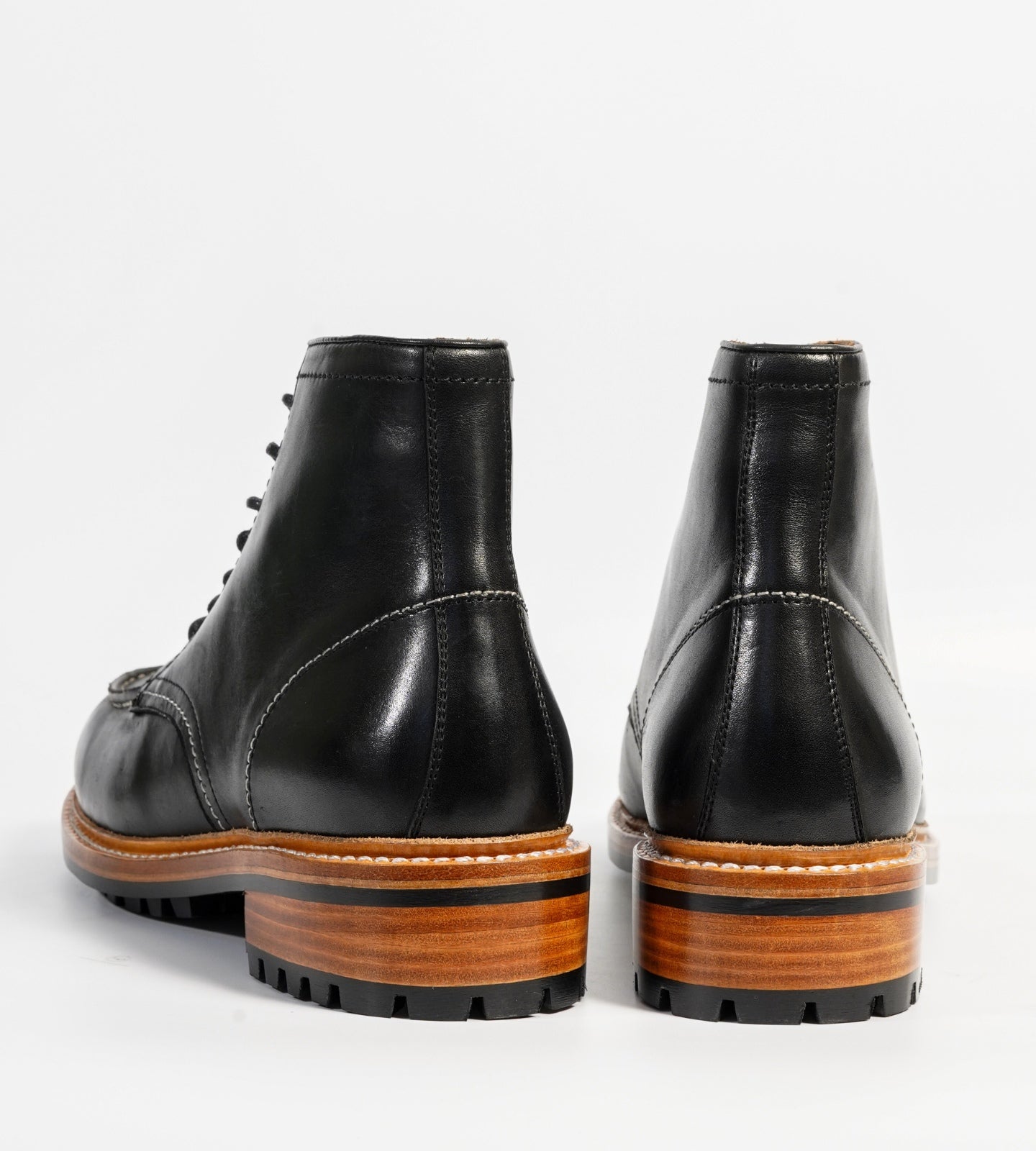 Goodyear Welted Black Full Grain Moctoe Boot