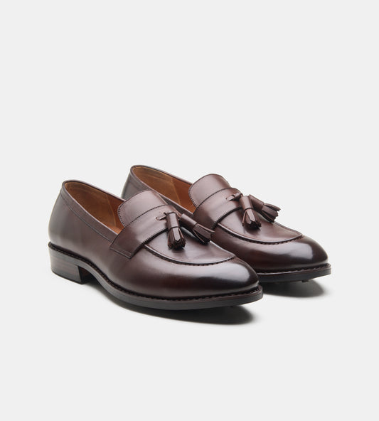 Goodyear Welted Brown Tassel Loafers