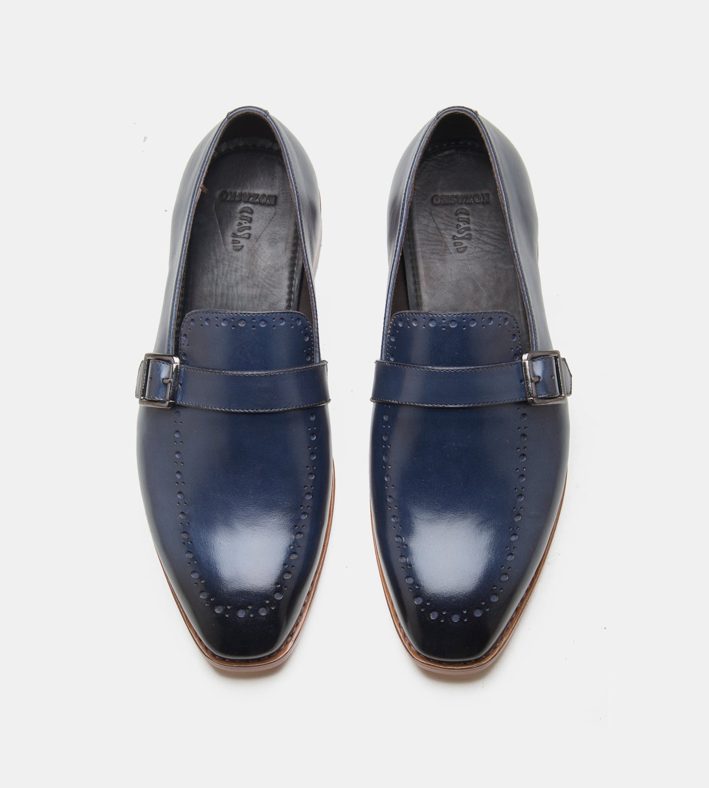 Goodyear Welted Navy Strap Loafer