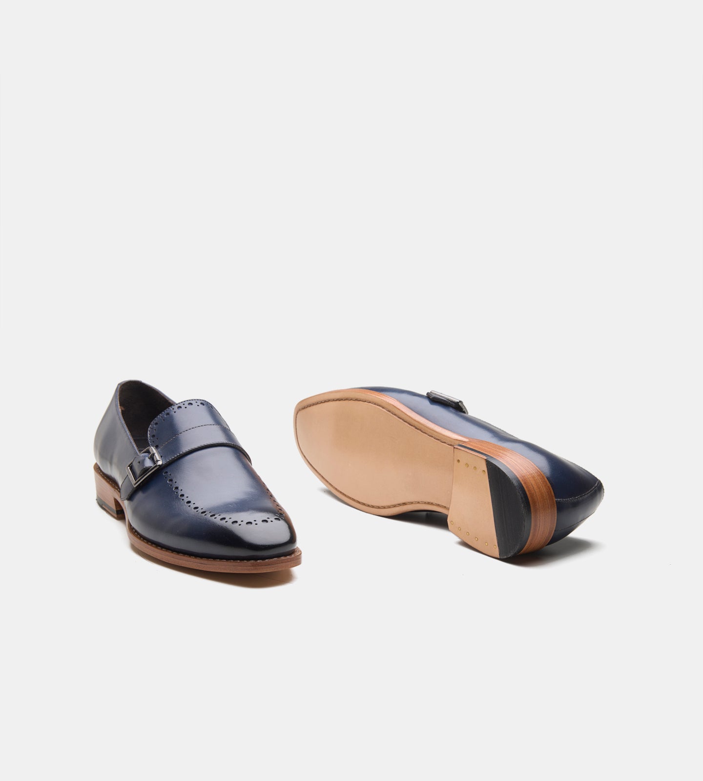 Goodyear Welted Navy Strap Loafer