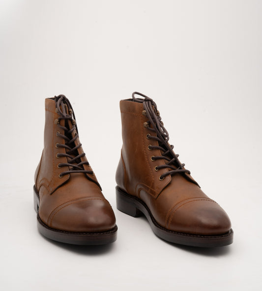 Goodyear Welted Tan Nubuck Captoe Boot