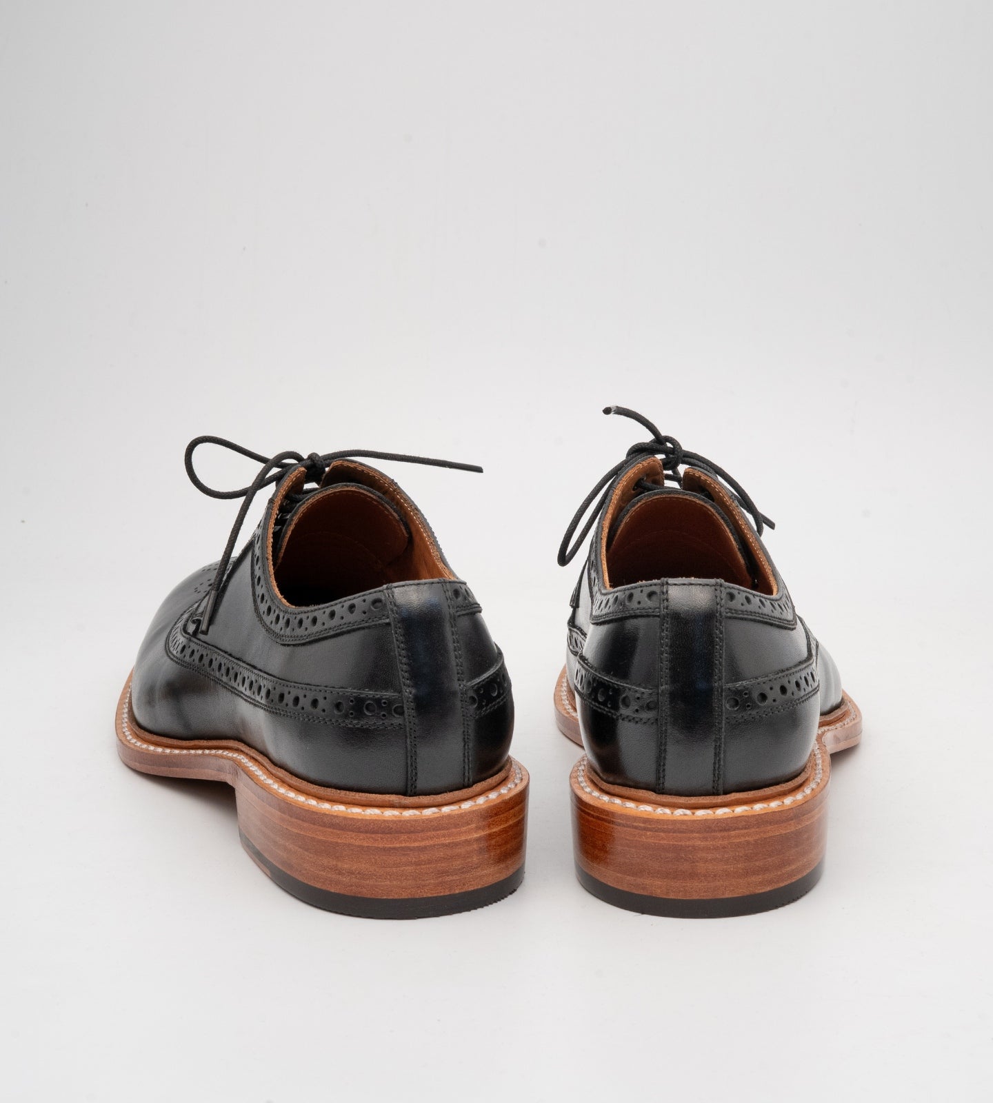 Goodyear Welted Black Longwing Blucher Shoe