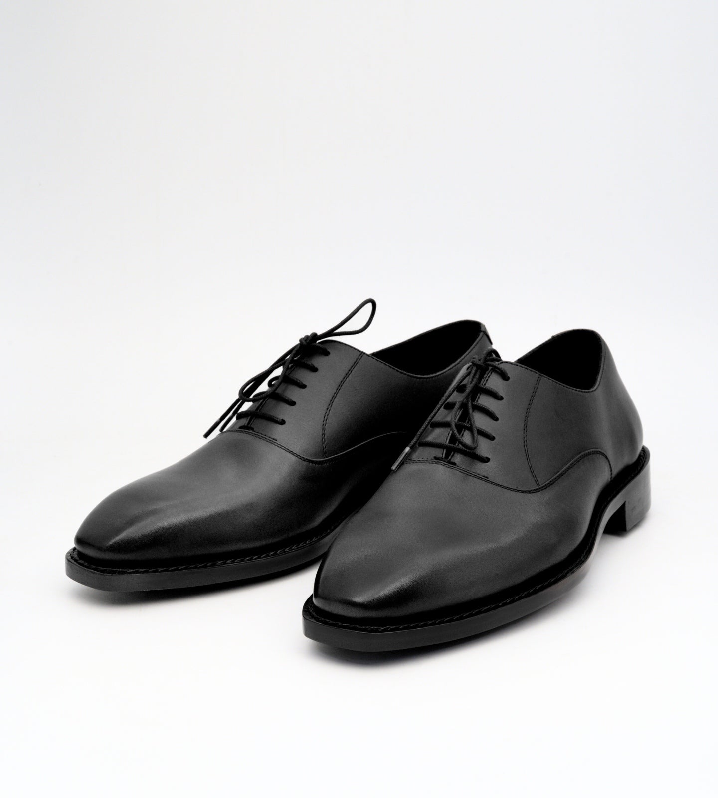 Goodyear Welted Black Chisel Toe Oxfords