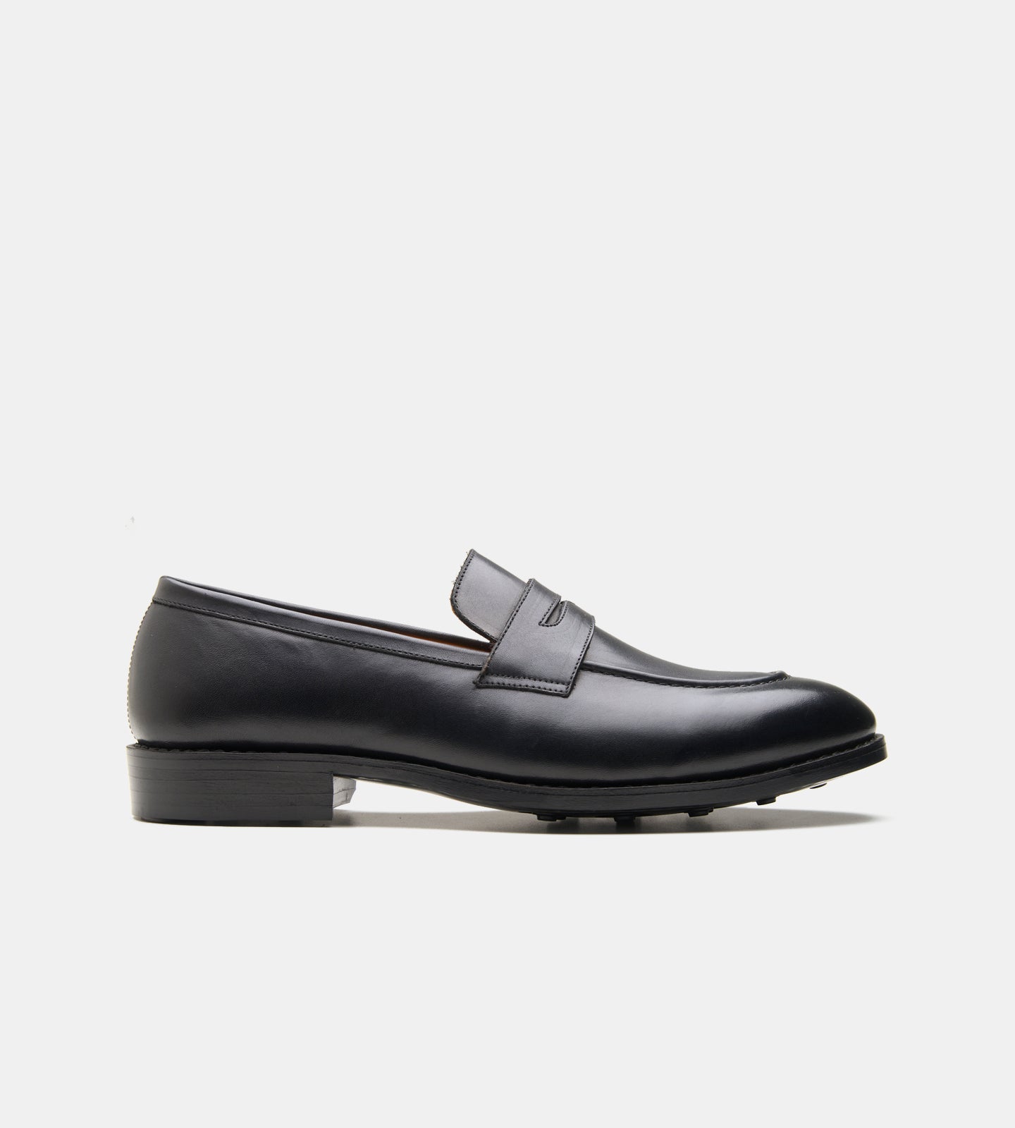 Goodyear Welted Black Penny Loafer