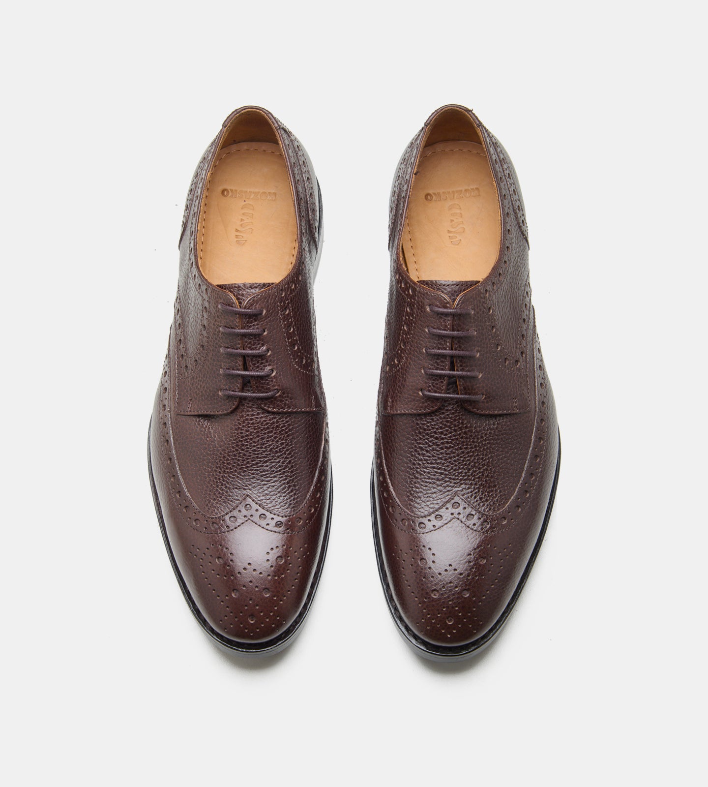 Goodyear Welted Brown Wax Milled Wingtip Derby