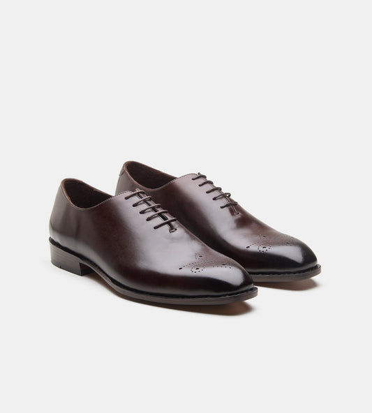 Goodyear Welted Chisel Toe Brown Wholecut Oxfords