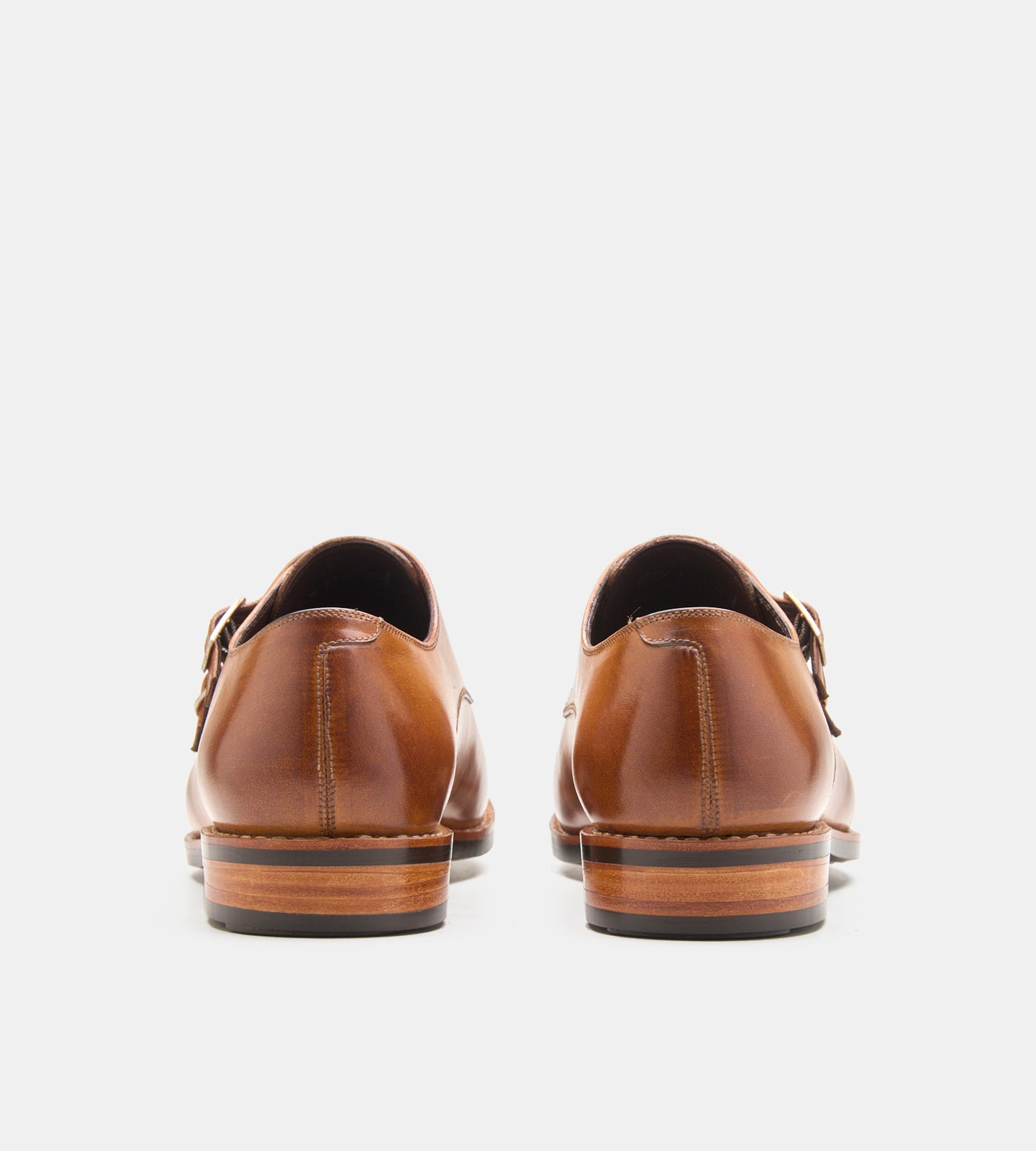 Goodyear Welted Double Strap Tan Monk Shoe