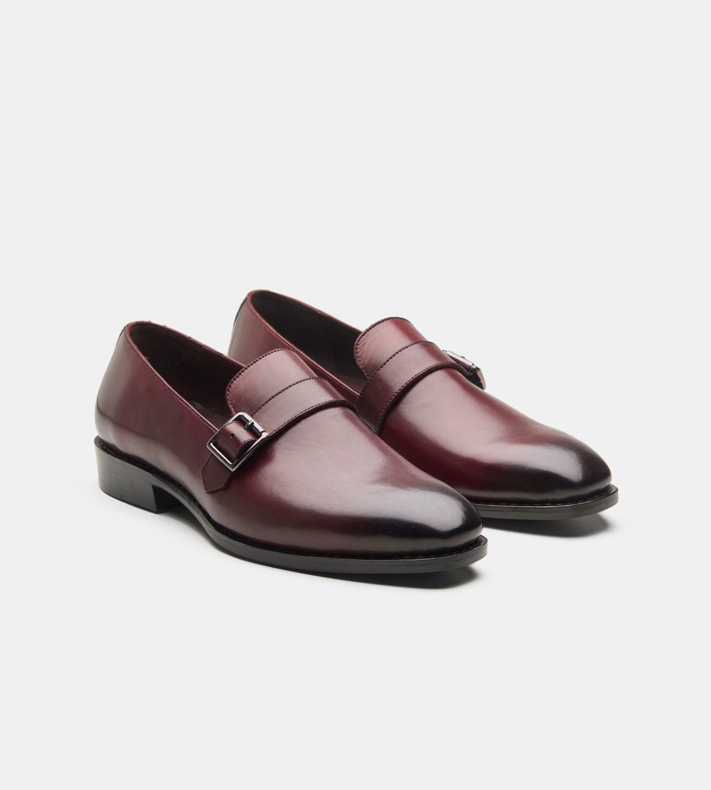 Goodyear Welted Burgundy Strap Loafers