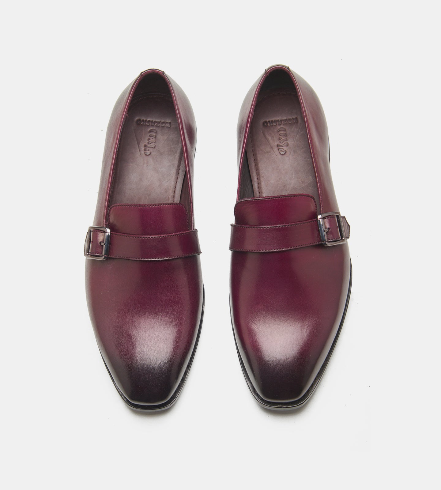 Goodyear Welted Burgundy Strap Loafers